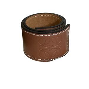 Loewe Small Anagram Slap Bracelet in Brown